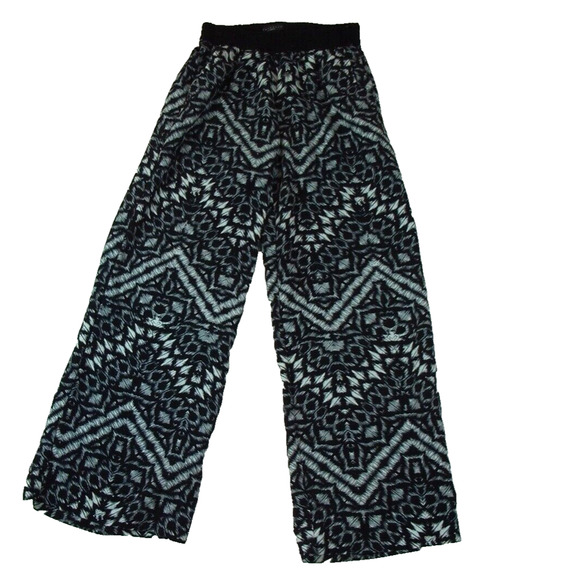 Sanctuary Pull Up Pants Black& White Wide Leg Size Small lightweight‎ Comfort - Picture 1 of 6